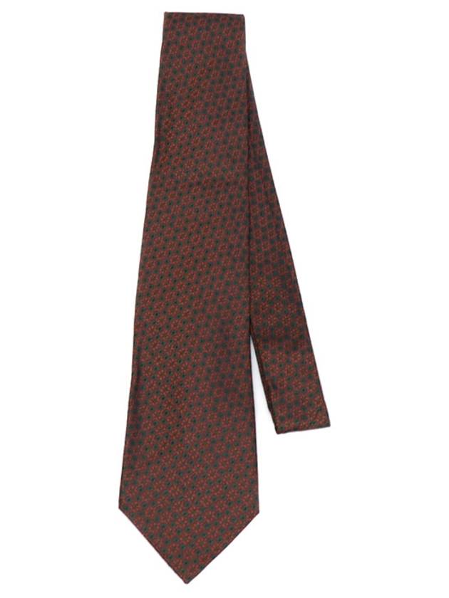 100 silk red flower embroidered tie - LANVIN - BALAAN 3