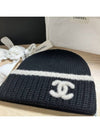 CC Logo Beanie Fur Hat Women Men Unisex Black - CHANEL - BALAAN 7