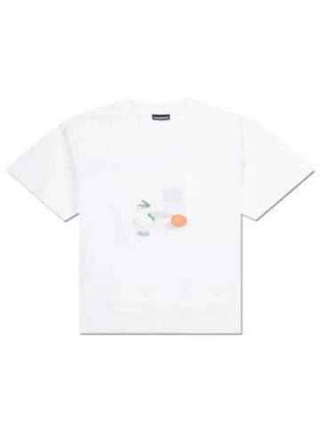 Jacquemus Table Short Sleeve T Shirt White Blue 22E225JS012 2240 - JACQUEMUS - BALAAN 1