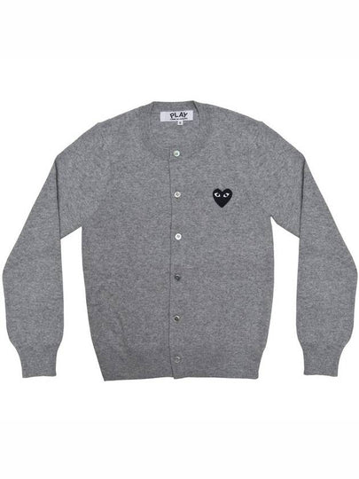 Heart Wappen Wool Cardigan Grey - COMME DES GARCONS - BALAAN 2