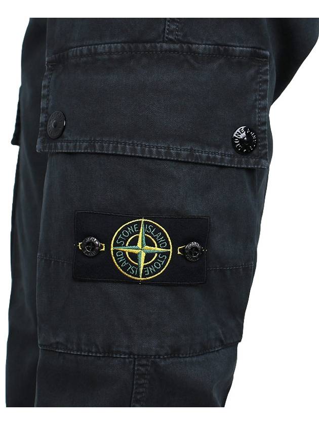 Compass Badge Cargo Straight Pants Black - STONE ISLAND - BALAAN 6