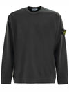 Wappen Patch Cotton Sweatshirt Dark Grey - STONE ISLAND - BALAAN 3