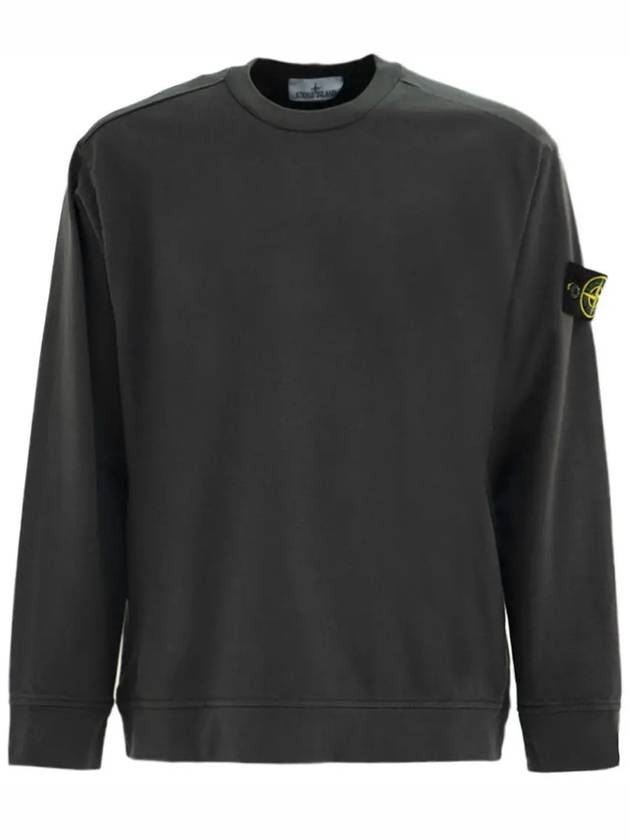 Wappen Patch Cotton Sweatshirt Dark Grey - STONE ISLAND - BALAAN 3