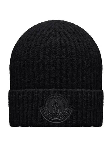 logo patch wool beanie - MONCLER - BALAAN 1