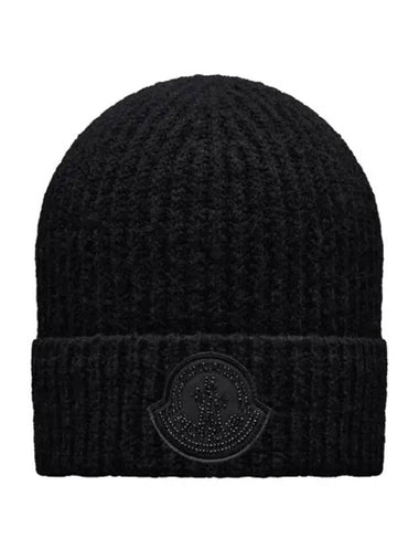 logo patch wool beanie - MONCLER - BALAAN 1