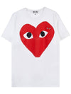 Women's Big Heart Logo T-Shirt AZ P1T025 051 WHITE - COMME DES GARCONS - BALAAN 9