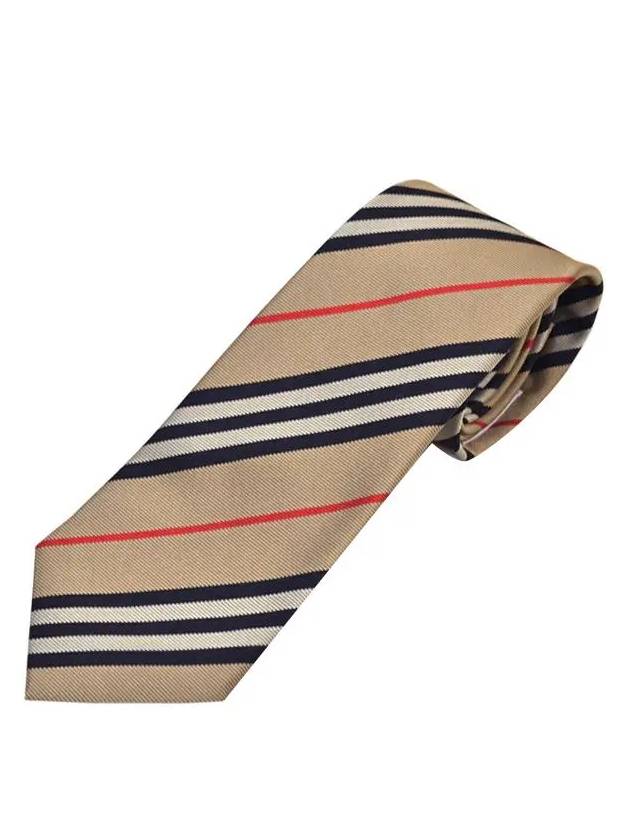 Classic Cut Icon Stripe Silk Tie Archives Beige - BURBERRY - BALAAN.