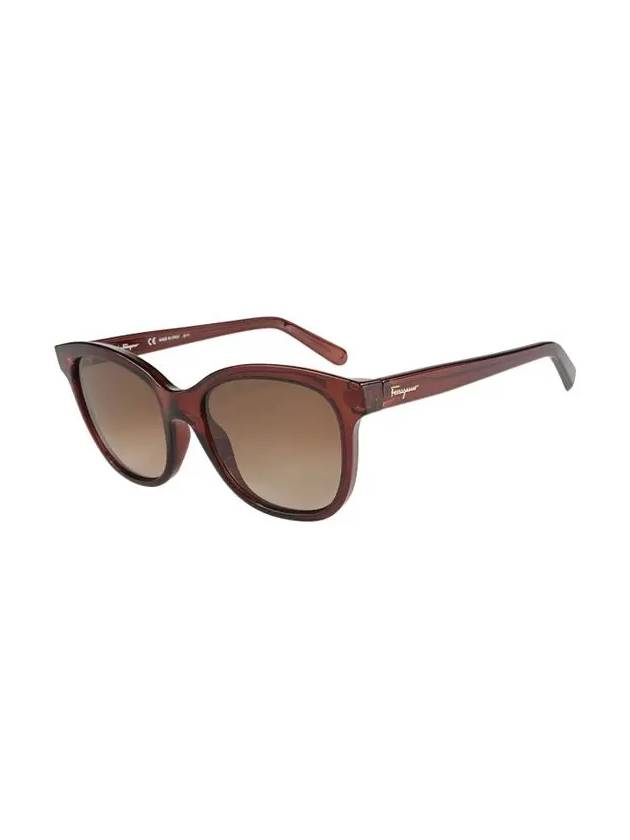 Eyewear Plastic Square Sunglasses Brown - SALVATORE FERRAGAMO - BALAAN 4