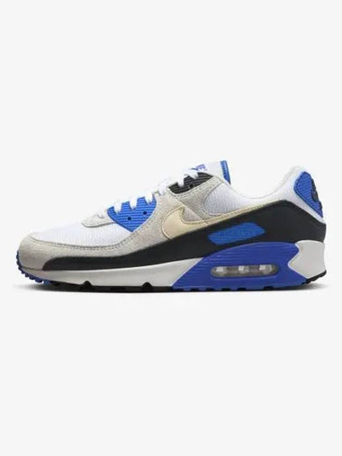 Air Max 90 Premium M White Racer Blue Black Khaki HF3449 100 - NIKE - BALAAN 1