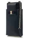 Salvatore Vara Bow Calfskin Phone Case Black - SALVATORE FERRAGAMO - BALAAN 4