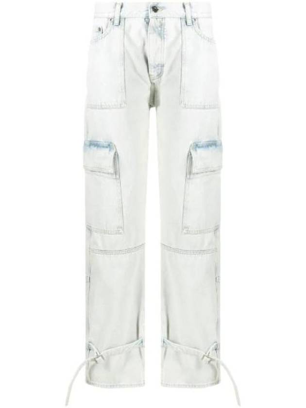 Graffiti Wide Jeans Light Blue - OFF WHITE - BALAAN 1