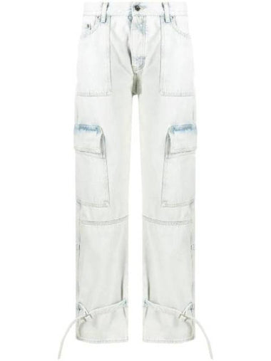 Graffiti Wide Jeans Light Blue - OFF WHITE - BALAAN 1