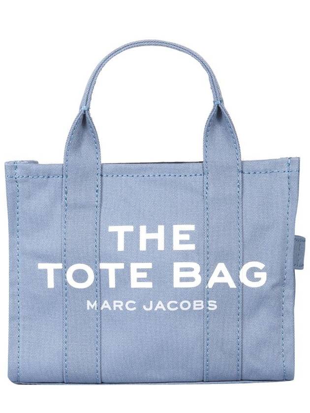 Logo Small Canvas Tote Bag Blue Shadow - MARC JACOBS - BALAAN 10