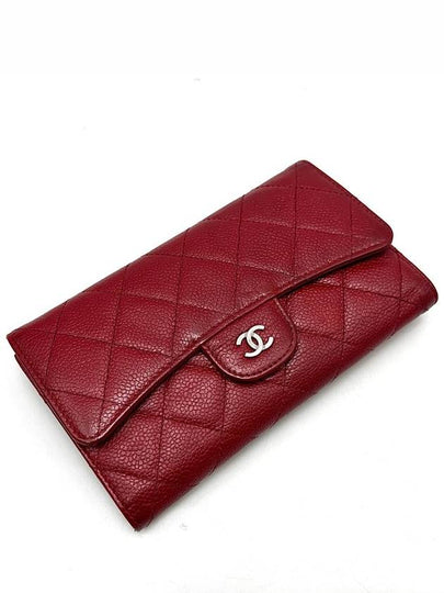 Classic caviar silver flap long wallet - CHANEL - BALAAN 2