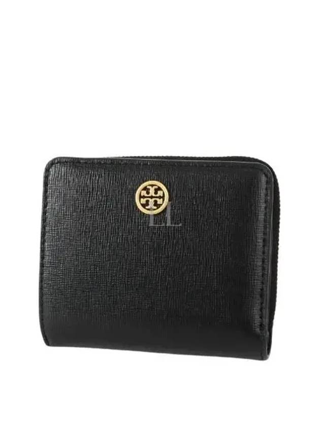 Robinson Leather Half Wallet Black - TORY BURCH - BALAAN 2