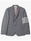 Plain Weave Suiting 4 Bar Classic Sport Jacket Medium Grey - THOM BROWNE - BALAAN 2