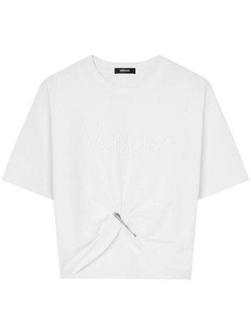 Versace Safety Pin Cropped T-Shirt Clothing - VERSACE - BALAAN 1