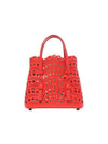 Mina 16 Vienne Wave Lux Calfskin Tote Bag Red - ALAIA - BALAAN 1