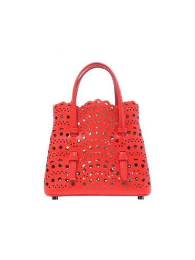 Mina 16 Vienne Wave Lux Calfskin Tote Bag Red - ALAIA - BALAAN 1