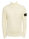 Men's Logo Patch Turtleneck White - STONE ISLAND - BALAAN 2