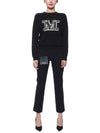 Women's Pamir Crew Neck Logo Knit Top Black - MAX MARA - BALAAN 4