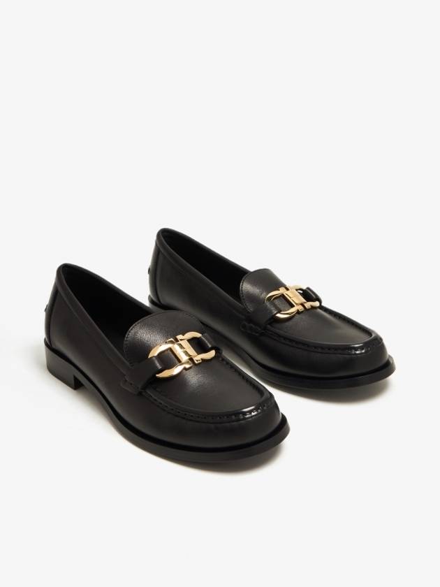 Gancini Ornament Loafers Black - SALVATORE FERRAGAMO - BALAAN 3