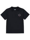 Hello Lala New Collar Polo Shirt Black - LALA SMILE - BALAAN 3