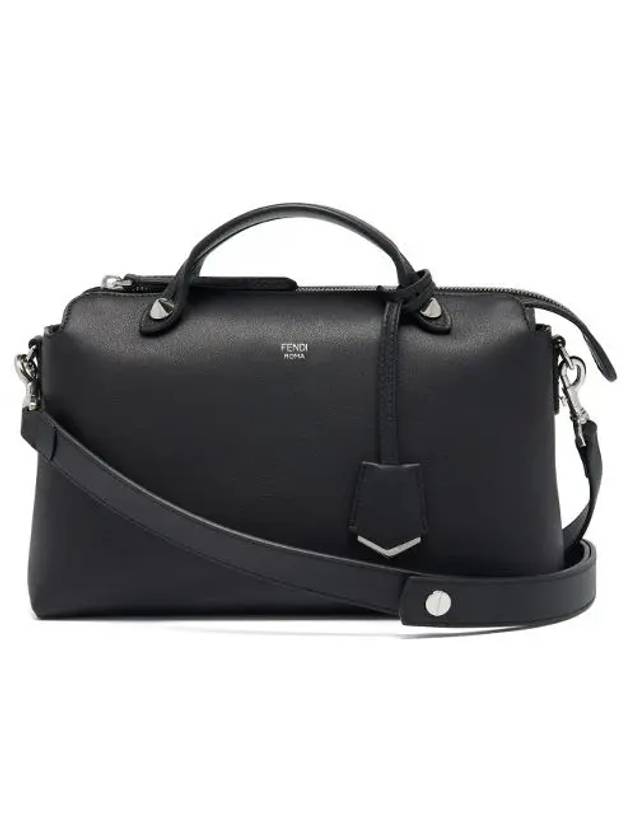 By The Way Boston Leather Medium Tote Bag Black - FENDI - BALAAN 4