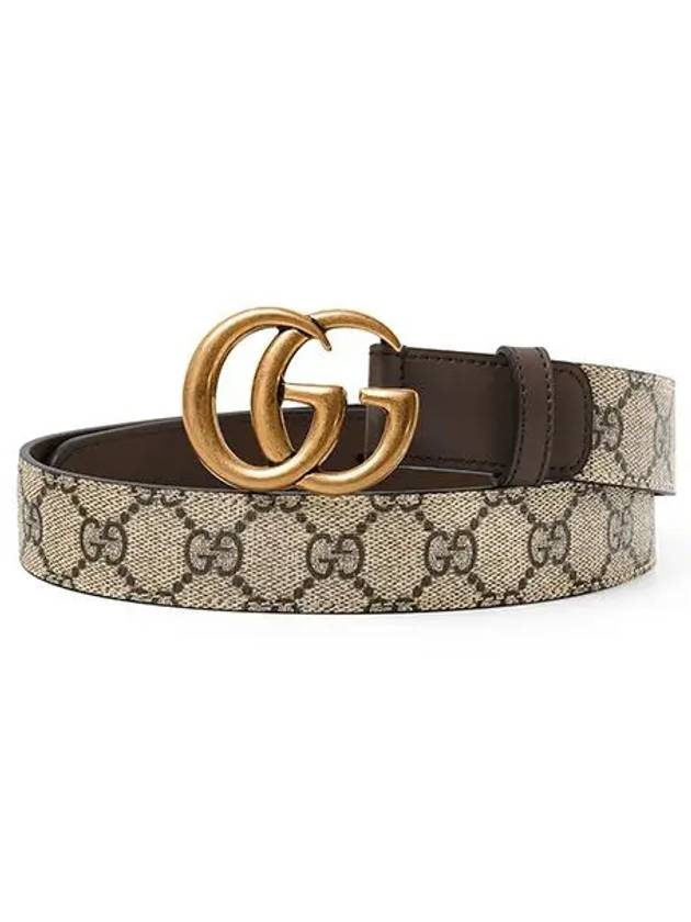 Double G Buckle Leather Belt Brown - GUCCI - BALAAN 6