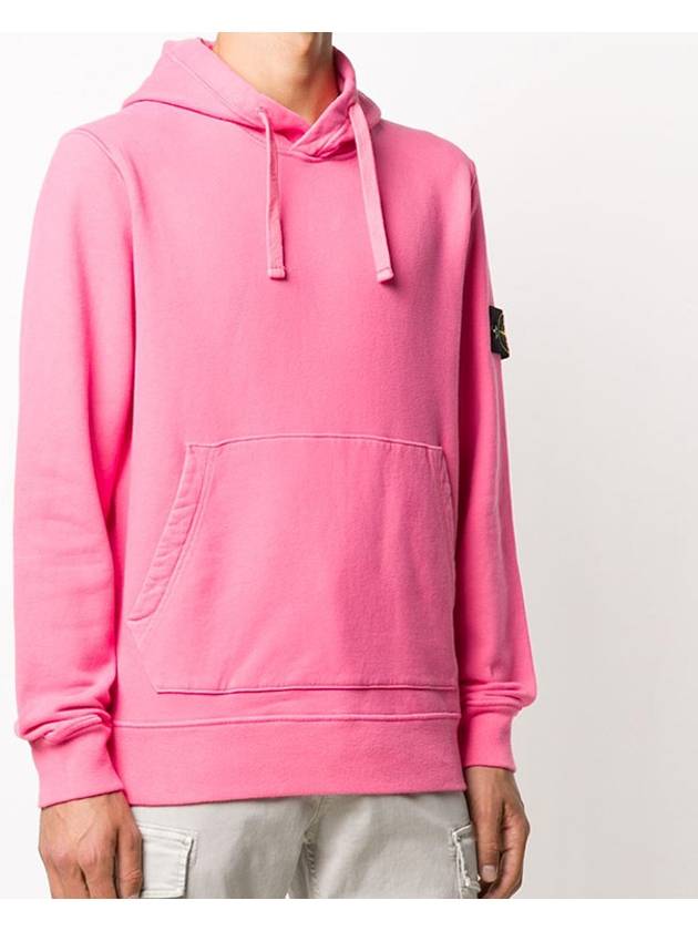 Wappen Patch Cotton Fleece Hoodie Pink - STONE ISLAND - BALAAN 5