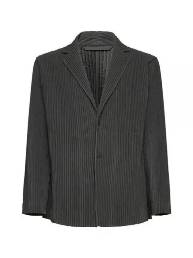 Pleated Basic Blazer Jacket Khaki - ISSEY MIYAKE - BALAAN 2