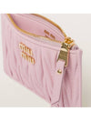 Matelasse Leather Card Wallet Pink - MIU MIU - BALAAN 4