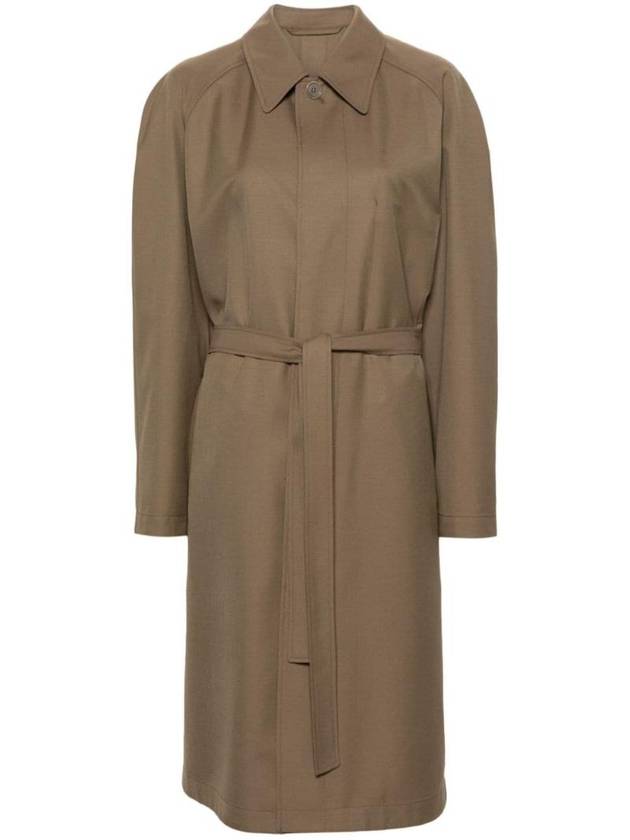 Women's Wool Oversized Coat Beige - LEMAIRE - BALAAN 1