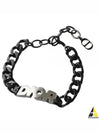 Chain Link Bracelet Black - DIOR - BALAAN 2