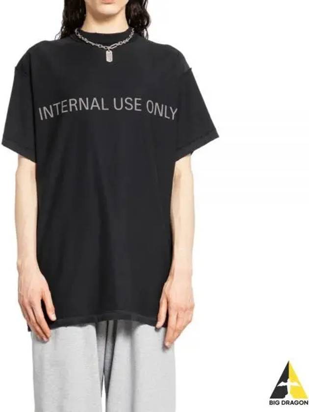 Inside Out Oversized Distressed Short Sleeve T-Shirt Black - BALENCIAGA - BALAAN 2