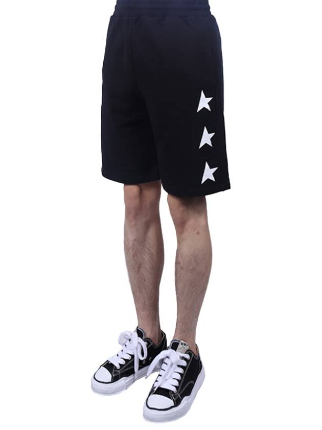 White Star Bermuda Shorts Black - GOLDEN GOOSE - BALAAN.