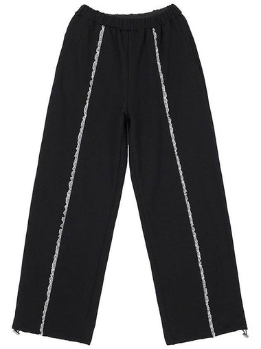 Lace Training Track Pants Black - HIGH SCHOOL DISCO - BALAAN 1