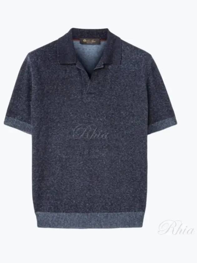 Wabi Polo Knit Top Navy - LORO PIANA - BALAAN 2