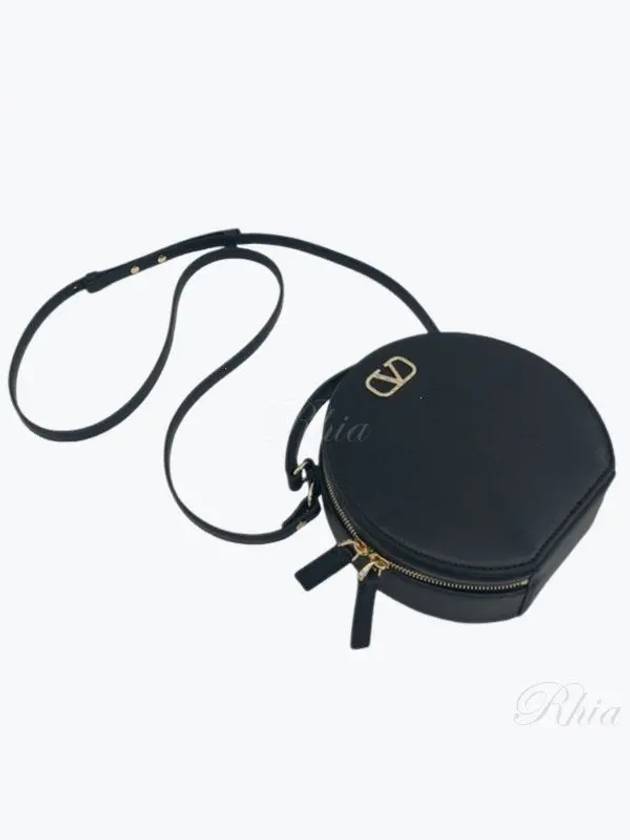 V Logo Signature Cross Bag Black - VALENTINO - BALAAN 2