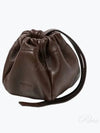 Ripple Drawstring Leather Pouch Bag Black - JIL SANDER - BALAAN 2