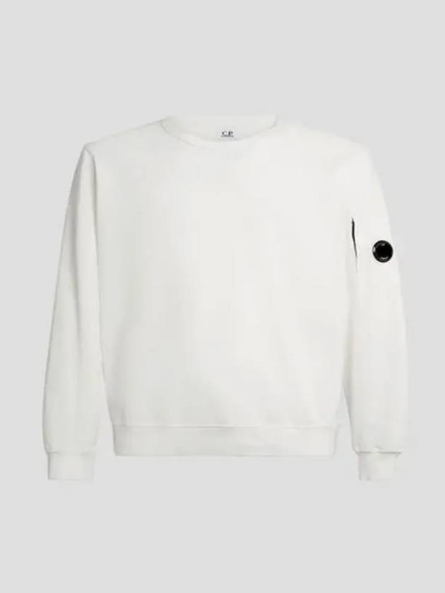 Light Fleece Sweatshirt White - CP COMPANY - BALAAN 3