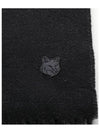 Fox Head Patch Virgin Wool Muffler Black LM06201WA0018 - MAISON KITSUNE - BALAAN 3