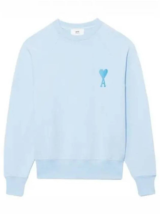 Big Heart Logo Sweatshirt Sky Blue - AMI - BALAAN 2