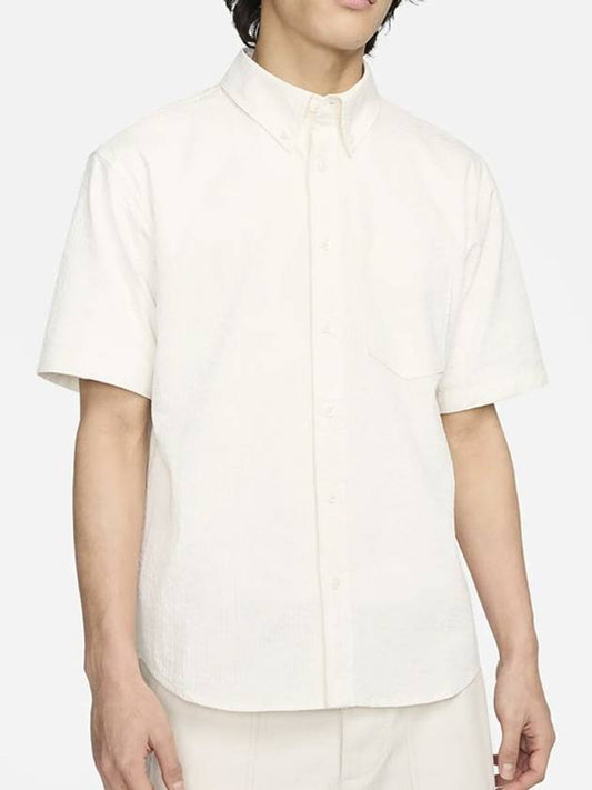 Men s short sleeves Life seersucker button down FN3223 030 - NIKE - BALAAN 1