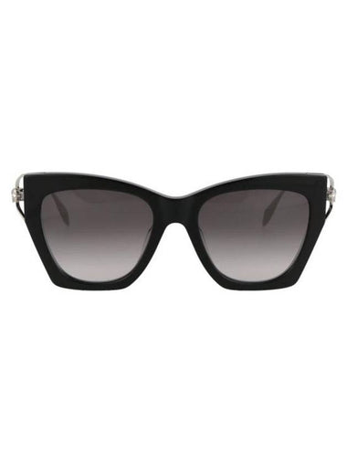 Sunglasses AM0375S 001 001 BLACK SILVER GRAY - ALEXANDER MCQUEEN - BALAAN 1