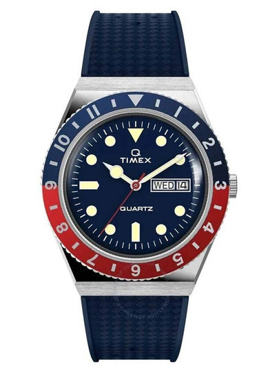 Men's 38mm Synthetic Rubber Strap Watch Blue - TIMEX - BALAAN 2