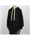 Two Side Zip Pockets Technical Cotton Hoodie Black - JIL SANDER - BALAAN 3