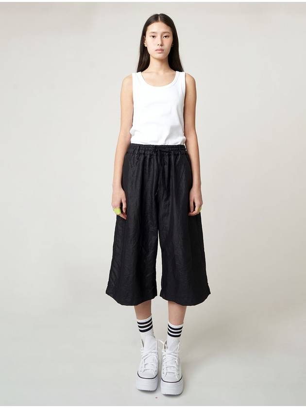 Wide Capri Pants Black - ATHPLATFORM - BALAAN 3