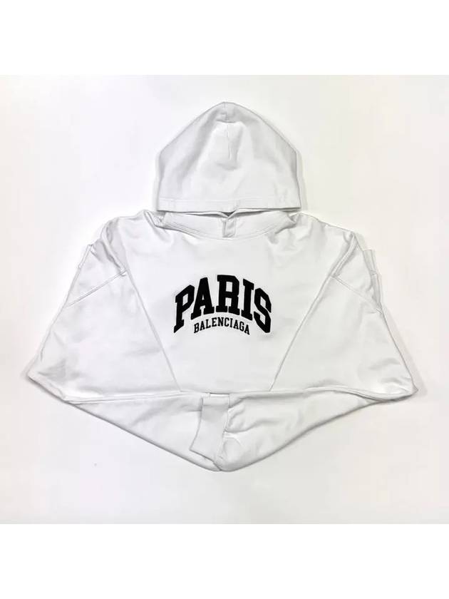 Paris logo embroidery hoodie 674986TLVL8 - BALENCIAGA - BALAAN 6