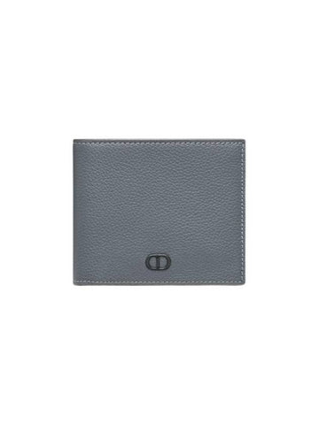 Grain Leather CD Icon Compact Half Wallet Deep Grey - DIOR - BALAAN 1